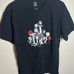 Black T-Shirt with Horror Cats